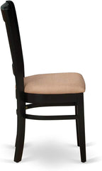 East West Furniture ANVA3-BLK-C 3 Piece Modern Dining Table Set Contains a - Image 8