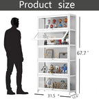 Display Cabinet with Acrylic Door, 5-Tier Curio Display Cabinet, Display Case - Image 2