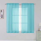 Simplebrand Rod Pocket Top Solid Voile Sheer Curtains by Simplebrand