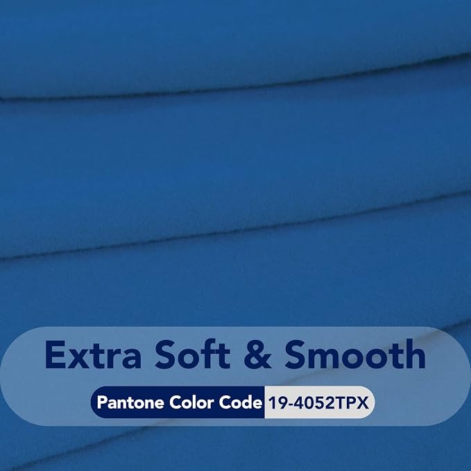 PureFit Stretch Oversized Couch Covers Fleece Sofa Slipcovers Classic Blue | - Image 5