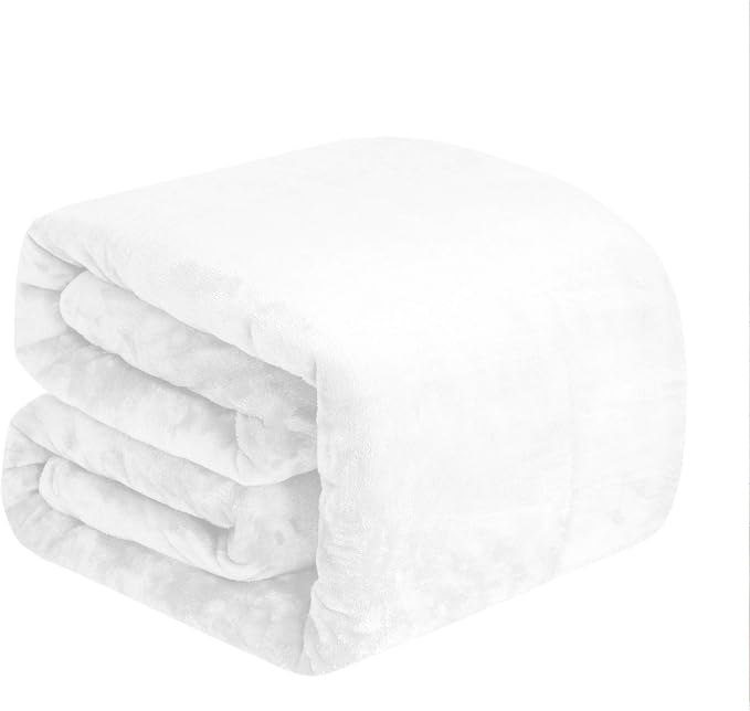 BEDELITE Fleece Blanket Soft Plush Twin Size Blanket White 60"x80" | Ultra Soft - Image 8
