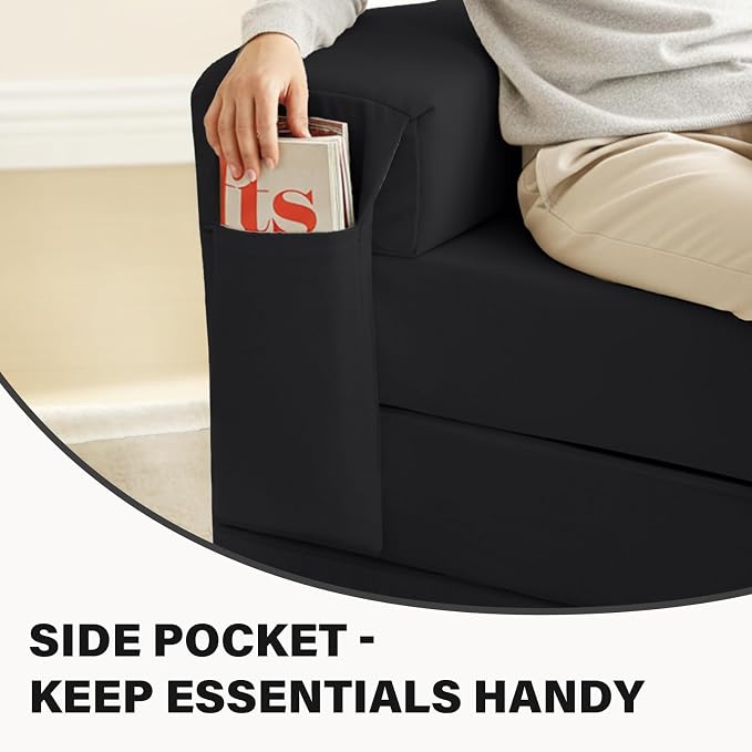 Tiita Folding Sofa Bed Chair, 4-Fold Convertible Sleeper Chair - Image 7