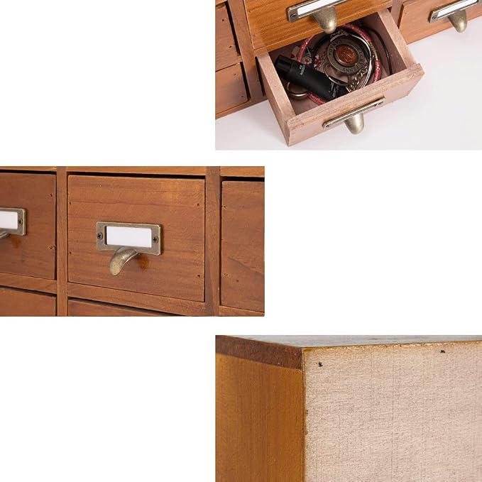 9 Drawers Library Card Catalog Cabinet - Image 7