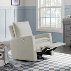 Oxford Baby Uptown Power Recliner/Glider, Boucle White - Image 5