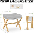 BAMBOOHOMIE Foldable Foot Stool Ottoman, Modern Foot Rest - Image 3