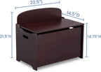 Delta Children MySize Deluxe Toy Box, Dark Chocolate - Image 5