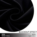 Yakamok Room Darkening Curtains 52x54 inch Length Black-Living Room | 2 panels - Image 6