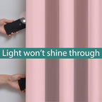 Yakamok Pink 100% Blackout Curtains 96 Inches Long - Image 2