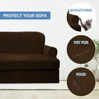 CUCRAF T Cushion Sofa Cover 4 Piece Slipcovers, Soft Thick Velvet Couch Cover - Image 4