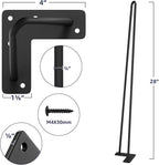 SMARTSTANDARD Hairpin Table Legs 30 Inch, 3/8" Solid Metal Legs - Image 3