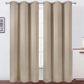 Khaki Thermal Blackout Curtains/42 x 95 Inch/Set of 2 Panels Room Darkening by Lemomo