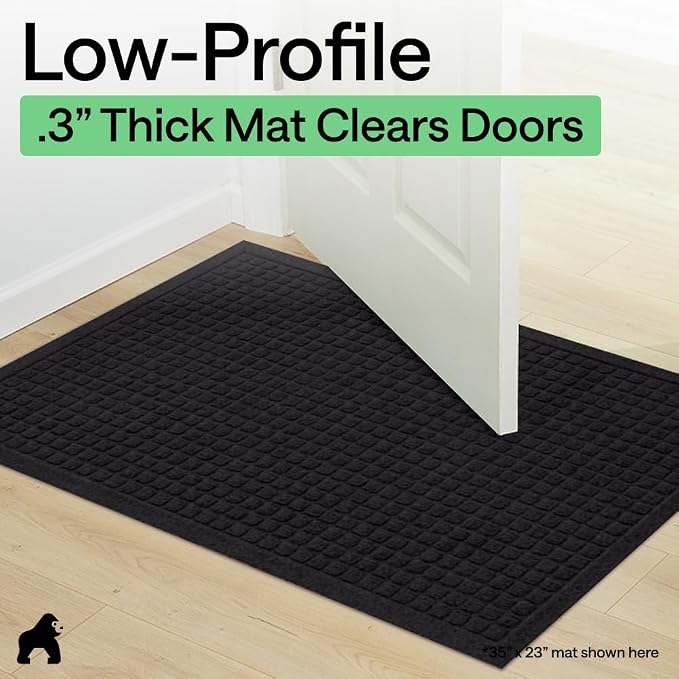 GORILLA GRIP® Ultra Absorbent Front Door Mat Outside Entrance 72x24, Traps Dirt - Image 8