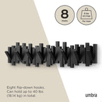 Umbra Sticks Wall-Mounted Coat Rack Rail Hook - Image 5