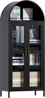 VEXPOR 73" Tall Arched Bookcase - Image 9