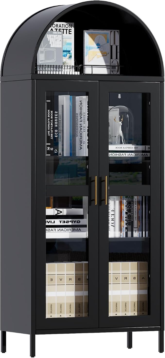 VEXPOR 73" Tall Arched Bookcase - Image 9