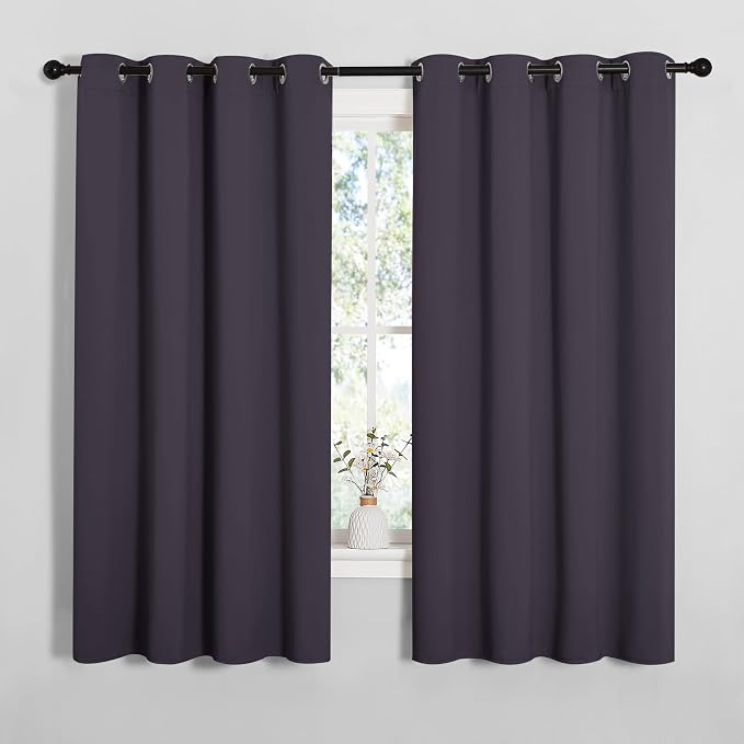 NICETOWN Greyish Purple Blackout Curtains 68 inches Length by NICETOWN