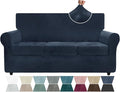 ZNSAYOTX Luxury Velvet Couch Cover 4 Piece Stretch Sofa Covers by ZNSAYOTX