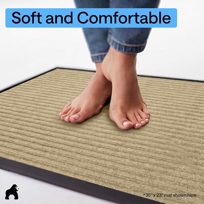 GORILLA GRIP Waterproof Traffic Guard Door Mat, 2 Pack Indoor Outdoor Durable - Image 8