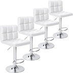 Homall Bar Stools Modern PU Leather Adjustable Swivel Barstools, Armless by Homall