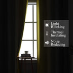 Yellow and Grey Ombre Blackout Curtains - Image 3