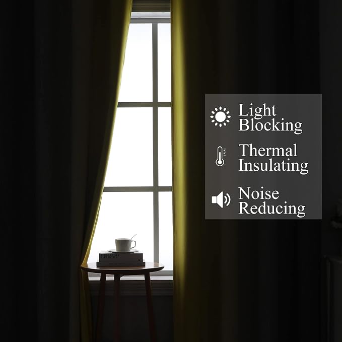Grey and Yellow Ombre Blackout Curtains - Image 3