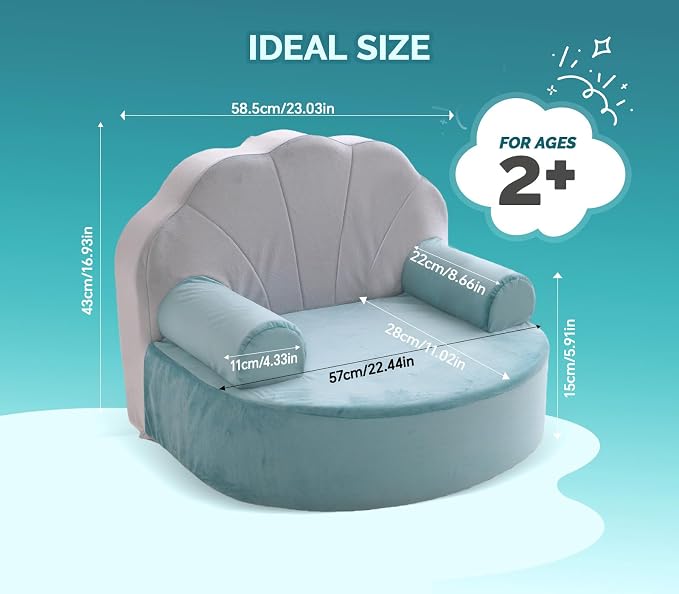 Snuggly Toddler Chair, Soft Kids Sofa - Image 2