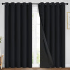 Yakamok Black 100% Blackout Curtains 84 Inches Long by Yakamok