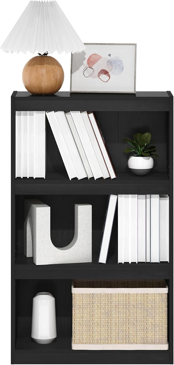 Furinno Jaya Enhanced Home Bookcase 3-Tier Adjustable Bookshelf - Image 4