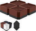 Bed Risers Heavy Duty, Adjustable Furniture Riser Blocks Lift 1.5, 4.3 inches by LiftLevelYourBed