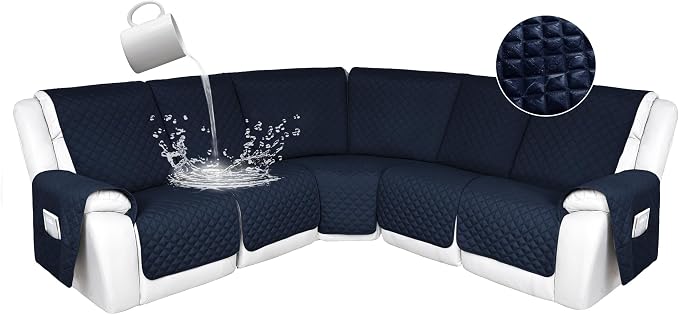 HDCAXKJ 100% Waterproof Reclining Sectional Couch Covers L Shape Recliner Sofa by HDCAXKJ