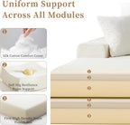 Modular Sectional Loveaeat Cloud Sofa, Boneless Couch - Image 4