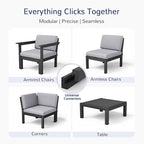 Stoog Modular Patio Sofa Set, 11-Piece Outdoor Sectional Sofa Set - Image 3