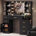 TOKSOM Makeup Vanity Desk with Mirror and Lights, Dressing Table Vanity Set by TOKSOM