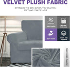 ZNSAYOTX Oversized Velvet 3 Piece Couch Cover - Image 3