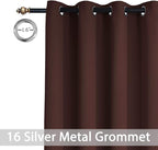 Yakamok Chocolate Brown Room Darkening Curtains 84 inch Sliding Door Drapes | 1 - Image 3