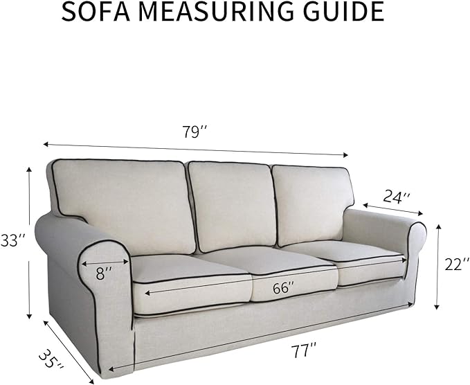 PureFit Stretch Couch Covers for Sofa Large Sofa Slipcovers Grayish Green | - Image 6