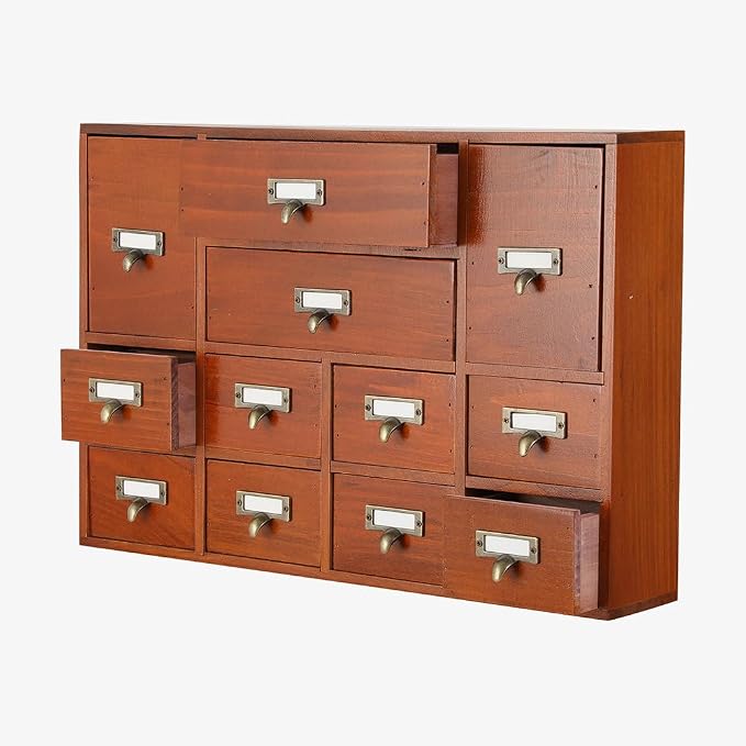 12 Drawers Apothecary Cabinet by PACKGILO