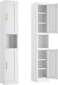 Ckzbx Tall Narrow Storage Cabinet 66.93" H Tall Bathroom Cabinets Metal Pantry by Ckzbx
