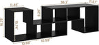 Recaceik Cube Bookshelf 2 Shelf Bookcase L-Shaped TV Console Stand Modern - Image 2