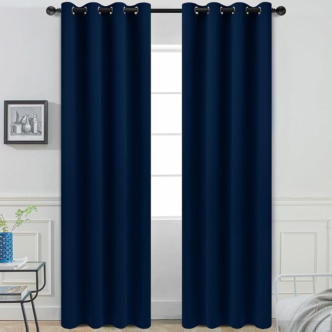 Yakamok Room Darkening Curtains 52x84 inch Length Dark Blue-Living Room | 2 by Yakamok