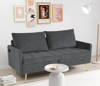 LINLUX Grey Fabric 60" W Couch - Image 5