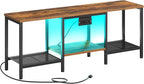 HOOBRO TV Stand with Charging Station to 55 Inches, LED Entertainment Center - Image 9