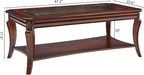 Traditional Distressed Farmhouse Style Coffee Table Set - Image 2
