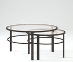 Henn&Hart Round Nested Coffee Table in Blackened Bronze, Coffee Table coffee - Image 11