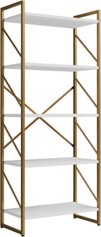 Shintenchi 5 Tiers Bookshelf, Classically Tall Bookcase Shelf, Industrial Book - Image 6