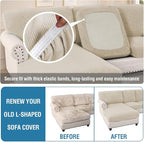 H.VERSAILTEX Sectional Couch Covers 6 Pieces Stretch Sofa Cover - Image 6