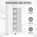 Yizosh Metal Pantry Cabinet, Cupboard - Image 2