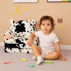 QIUODO Toddler Chair with Faux Rabbit Fur – 2-in-1 Foldable Kids Couch - Image 2