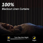Oatmeal 100% Blackout Curtains 80 Inch Length 2 Panels Set - Image 2