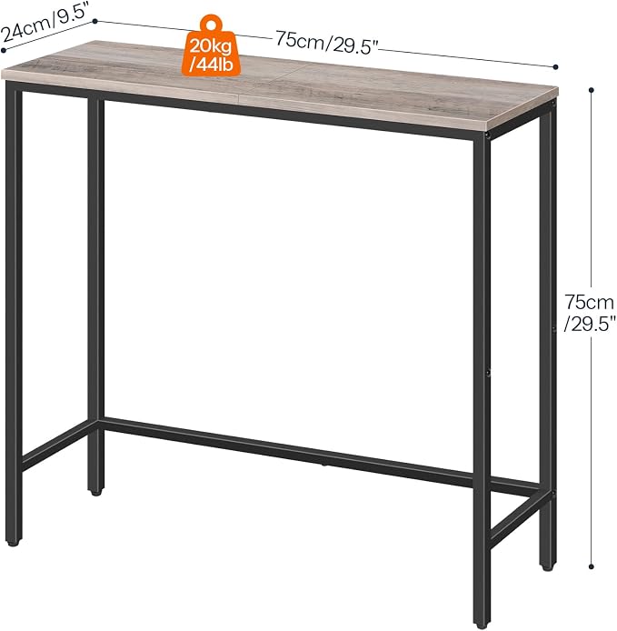 HOOBRO 2 Pack Narrow Console Table, 29.5" Small Entryway Table, Thin Long Sofa - Image 3